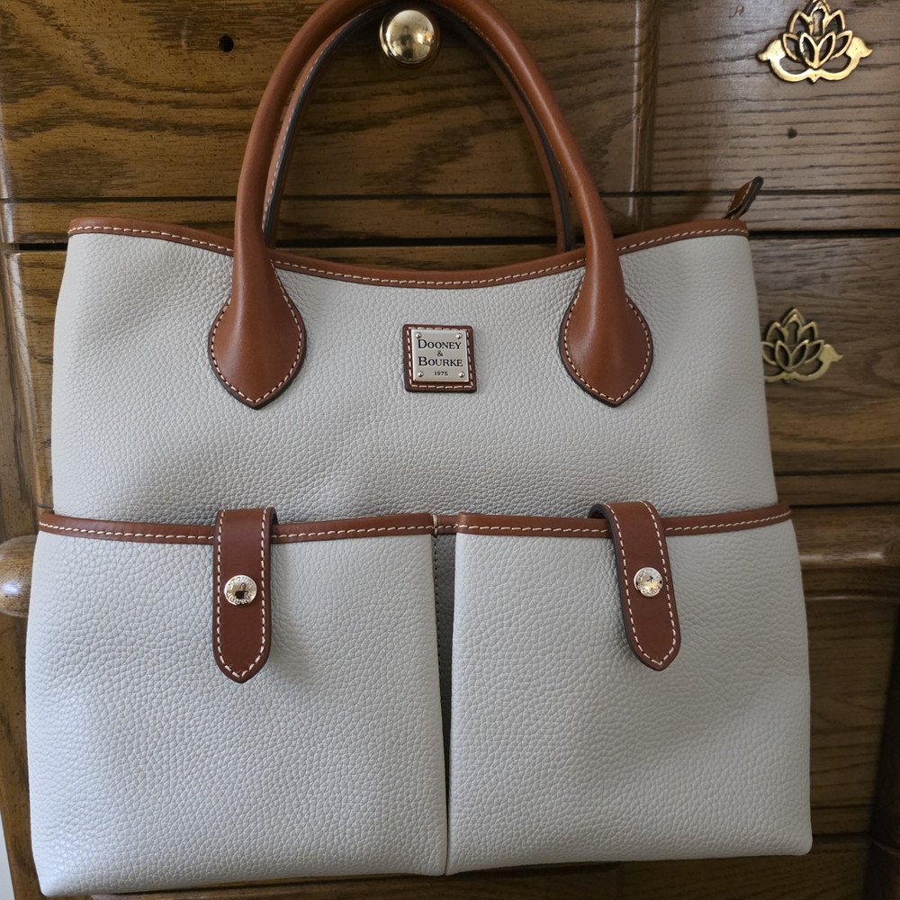 Dooney & Bourke Pebble Grain Bone Tote Bag